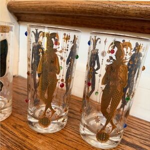 Vintage jester Mardi Gras glasses.